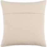 Surya Vanessa Cream Pillow Shell With Polyester Insert 18"H X 18"W