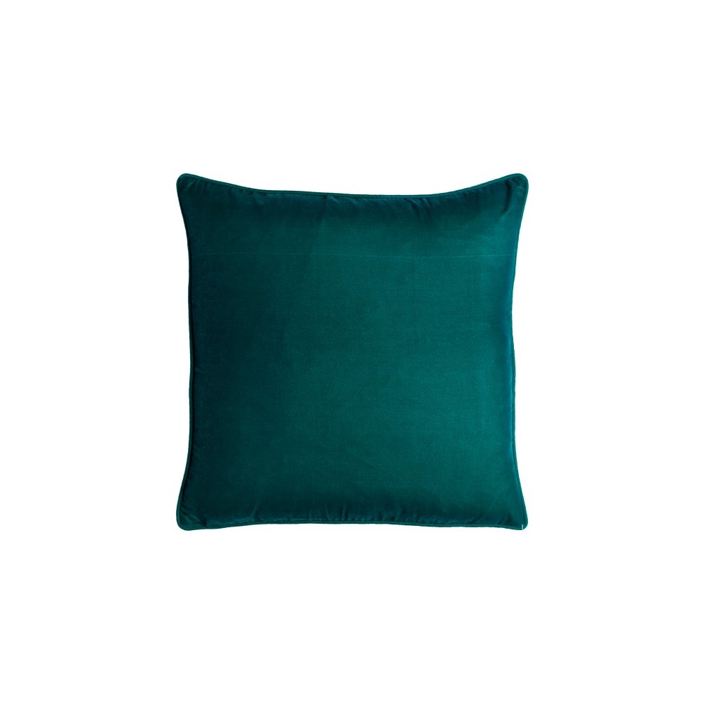 Surya Velvet Glam Deep Teal Pillow Shell With Down Insert 18"H X 18"W