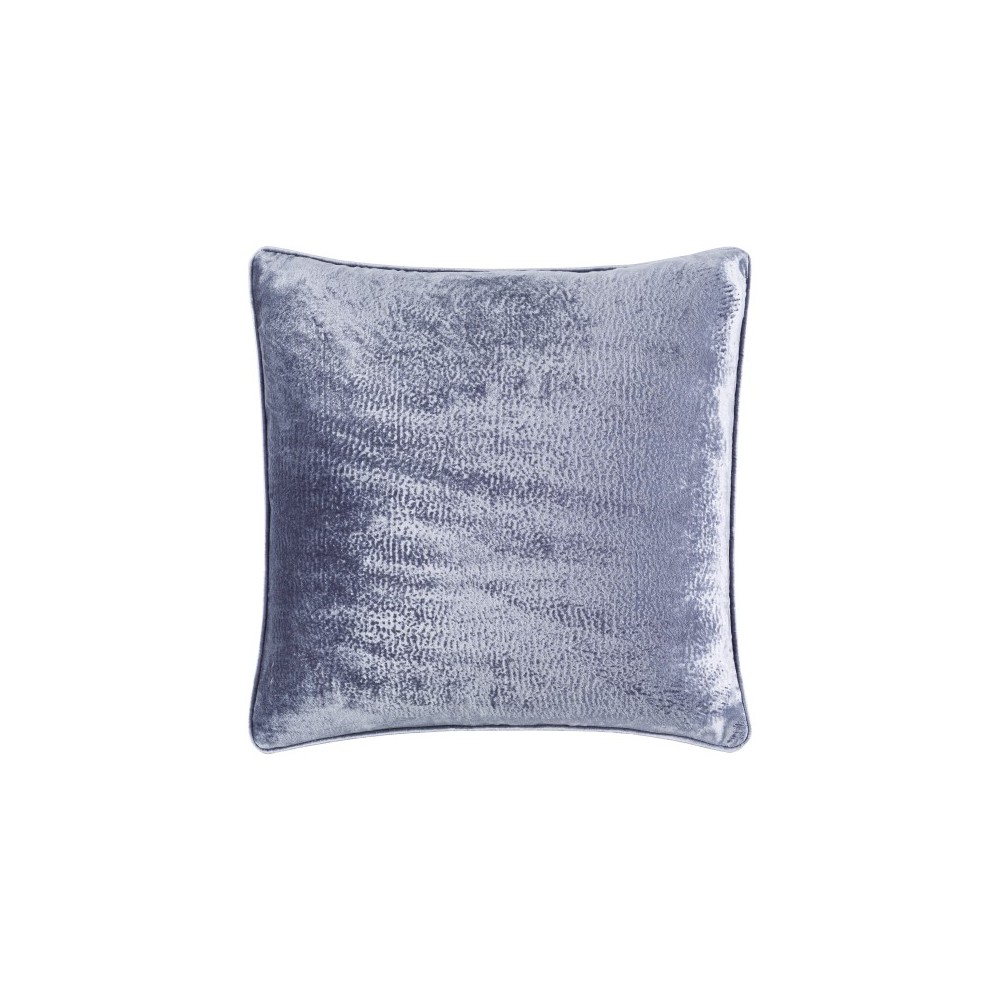 Surya Velvet Mood Gray Pillow Shell With Down Insert 20"H X 20"W