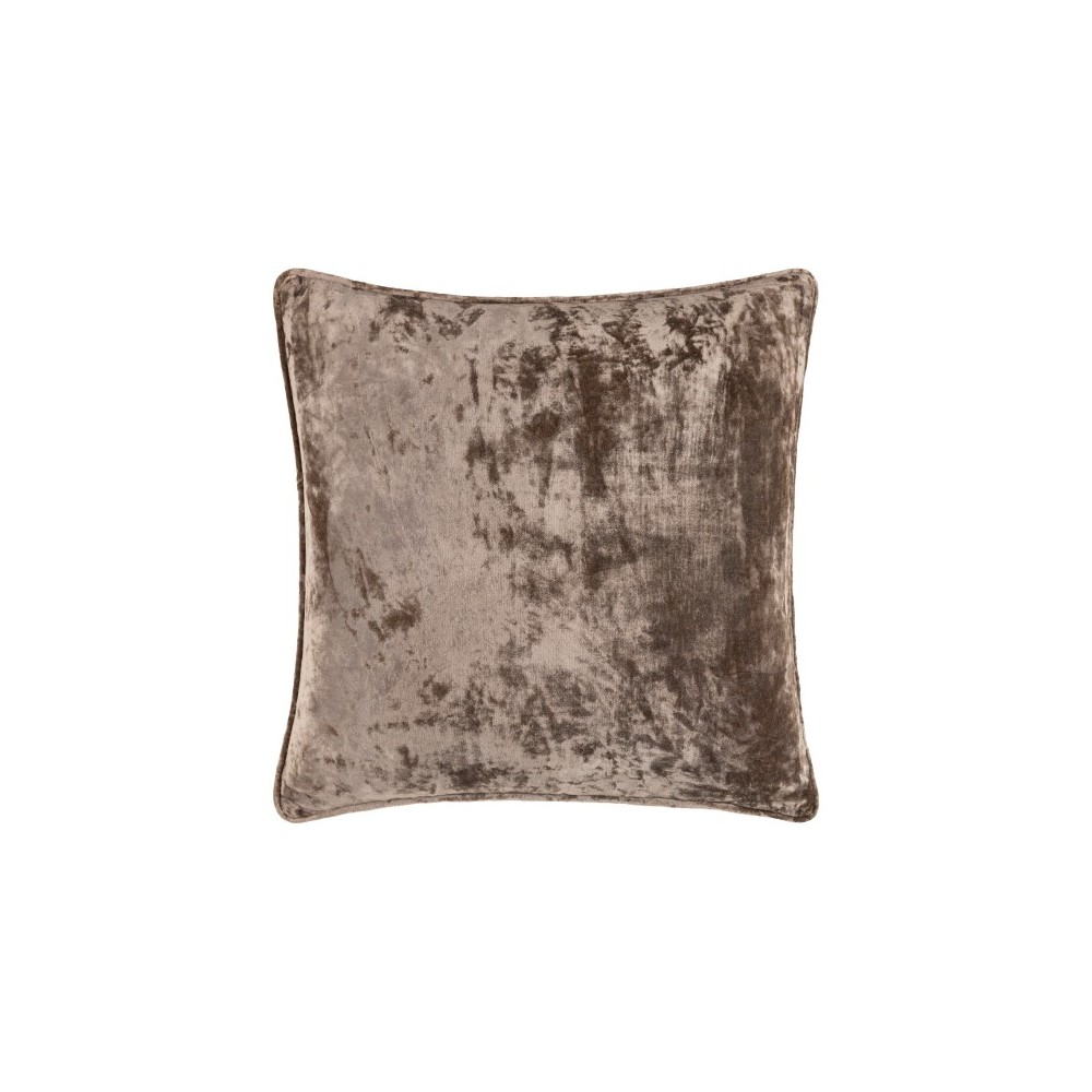 Surya Velvet Mood Taupe Pillow Shell With Down Insert 18"H X 18"W