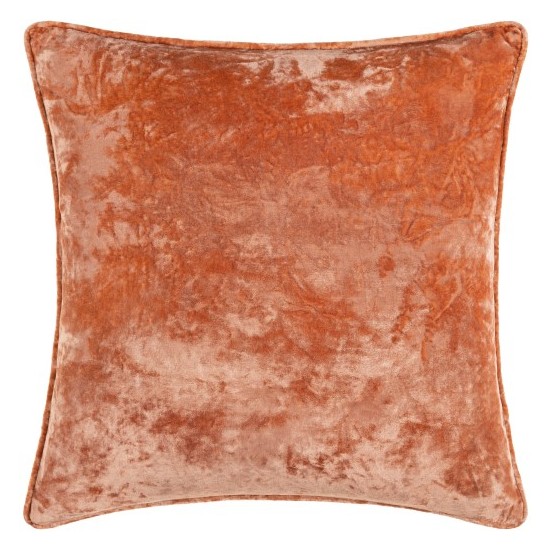 Surya Velvet Mood Dusty Coral Pillow Shell With Down Insert 18"H X 18"W