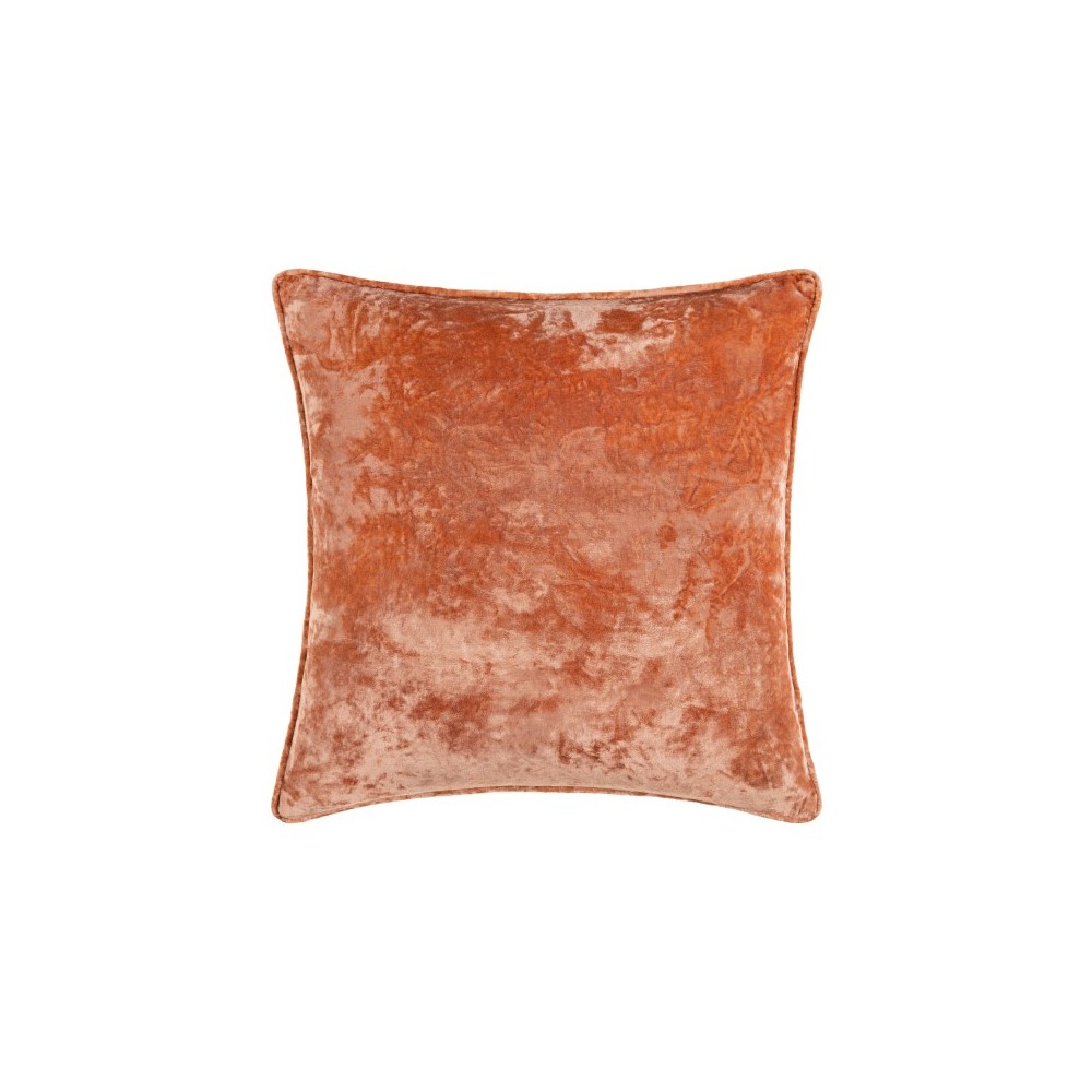 Surya Velvet Mood Dusty Coral Pillow Shell With Down Insert 18"H X 18"W