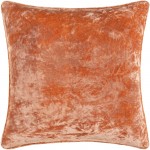Surya Velvet Mood Dusty Coral Pillow Shell With Polyester Insert 20"H X 20"W