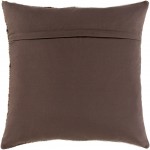 Surya Vibe Dark Brown Pillow Shell With Down Insert 20"H X 20"W