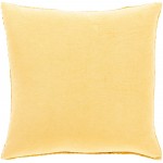 Surya Waffle Saffron Pillow Shell With Down Insert 18"H X 18"W