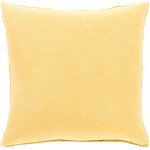 Surya Waffle Saffron Pillow Shell With Down Insert 20"H X 20"W