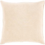 Surya Waffle Tan Pillow Shell With Down Insert 20"H X 20"W