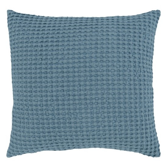 Surya Waffle Light Blue Pillow Shell With Down Insert 18"H X 18"W