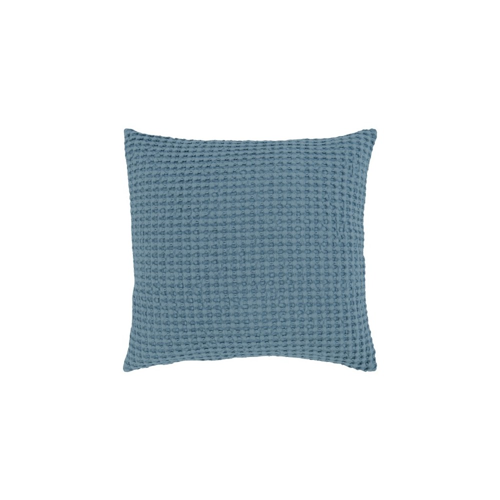 Surya Waffle Light Blue Pillow Shell With Polyester Insert 18"H X 18"W Surya Waffle Light Blue Pillow Shell With Polyester Insert 18"H X 18"W