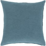 Surya Waffle Light Blue Pillow Shell With Polyester Insert 18"H X 18"W