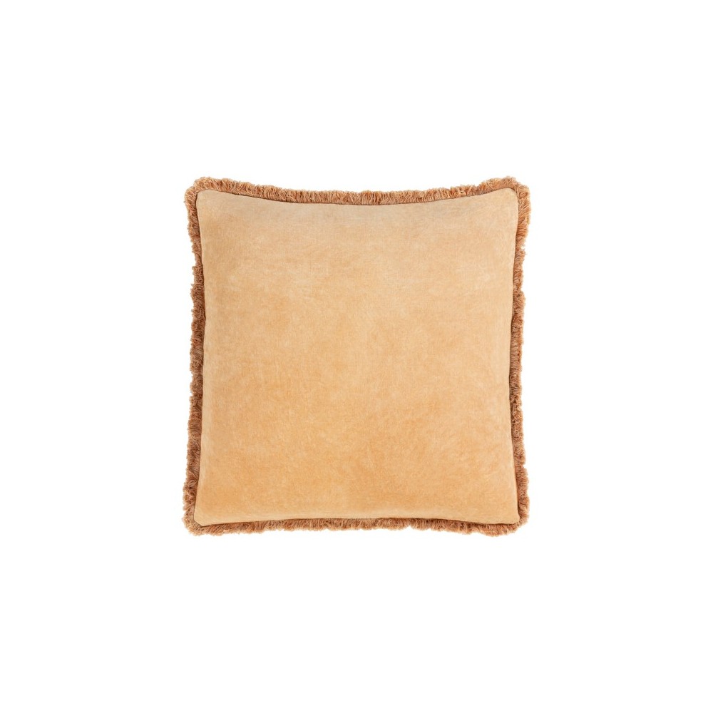 Surya Washed Cotton Velvet Camel Pillow Shell With Down Insert 22"H X 22"W Surya Washed Cotton Velvet Camel Pillow Shell With Down Insert 22"H X 22"W
