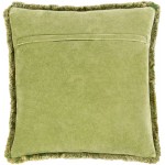 Surya Washed Cotton Velvet Pillow Shell With Polyester Insert 18"H X 18"W