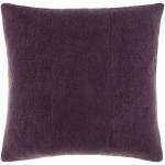 Surya Washed Stripe Medium Purple Pillow Shell With Down Insert 18"H X 18"W