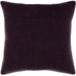 Surya Washed Stripe Medium Purple Pillow Shell With Down Insert 18"H X 18"W