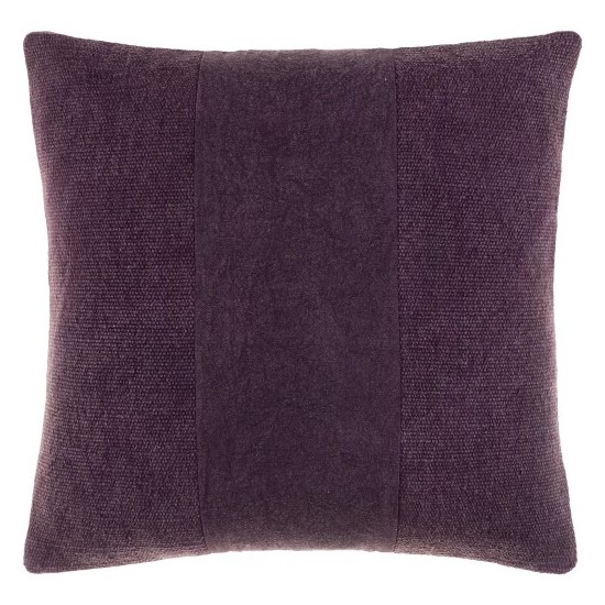 Surya Washed Stripe Medium Purple Pillow Shell With Down Insert 20"H X 20"W