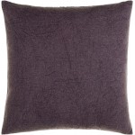 Surya Washed Waffle Medium Purple Pillow Shell With Polyester Insert 18"H X 18"W