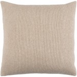 Surya Willa Oatmeal Pillow Shell With Polyester Insert 18"H X 18"W