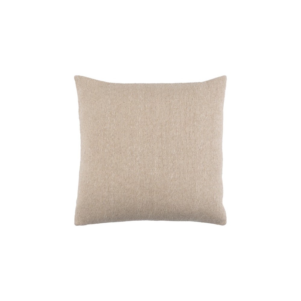 Surya Willa Oatmeal Pillow Shell With Polyester Insert 18"H X 18"W