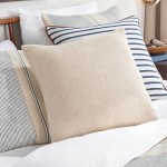 Surya Willa Oatmeal Pillow Shell With Polyester Insert 22"H X 22"W