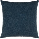 Surya Winona Navy Pillow Shell With Polyester Insert 18"H X 18"W