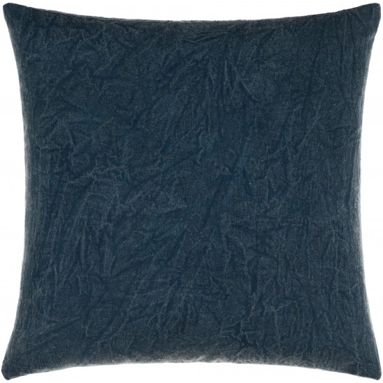 Surya Winona Navy Pillow Shell With Polyester Insert 18"H X 18"W