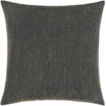 Surya Winona Charcoal Pillow Shell With Polyester Insert 18"H X 18"W
