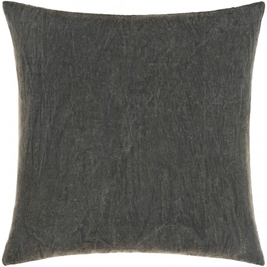 Surya Winona Charcoal Pillow Shell With Polyester Insert 20"H X 20"W