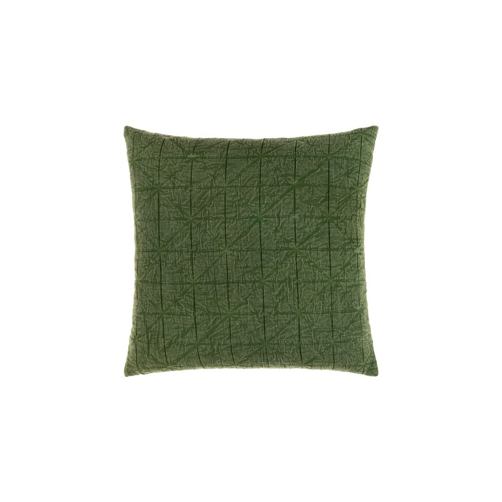 Surya Winona Medium Green Pillow Shell With Down Insert 18"H X 18"W