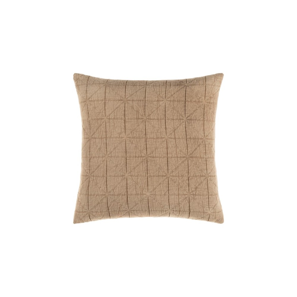 Surya Winona Beige Pillow Shell With Down Insert 18"H X 18"W