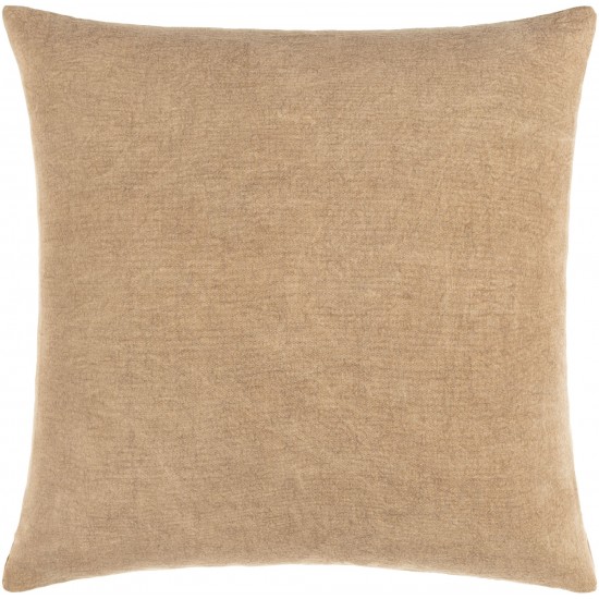 Surya Winona Beige Pillow Shell With Down Insert 18"H X 18"W