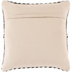 Surya Zanafi Black Pillow Shell With Down Insert 20"H X 20"W