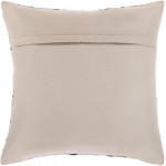 Surya Zander Dark Brown Pillow Shell With Down Insert 20"H X 20"W