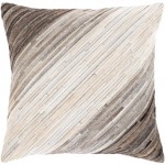 Surya Zander Black Pillow Shell With Down Insert 20"H X 20"W