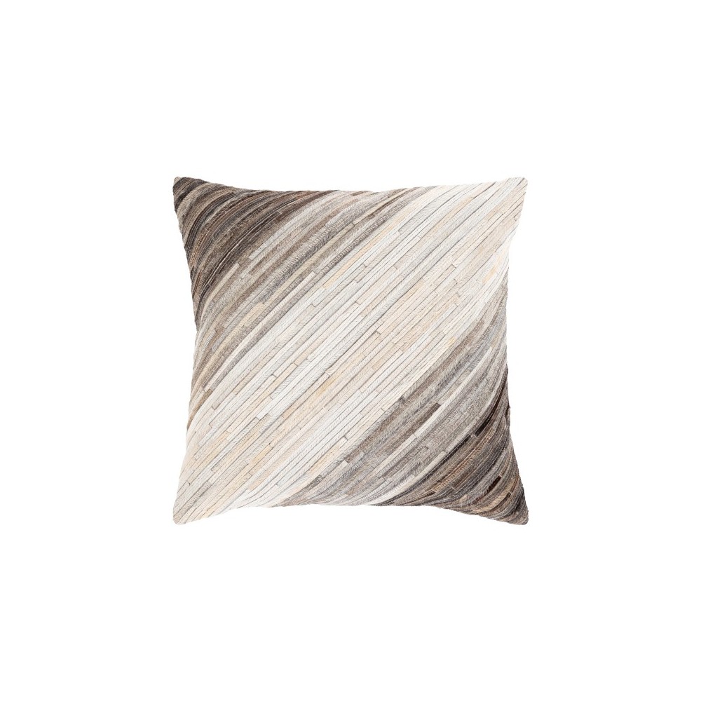Surya Zander Black Pillow Shell With Down Insert 20"H X 20"W Surya Zander Black Pillow Shell With Down Insert 20"H X 20"W
