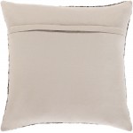 Surya Zander Black Pillow Shell With Down Insert 20"H X 20"W