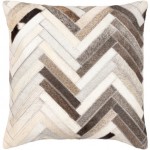Surya Zander Charcoal Pillow Shell With Down Insert 20"H X 20"W