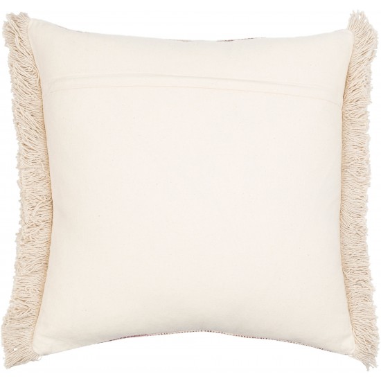 Surya Zendaya Burgundy Pillow Shell With Down Insert 20"H X 20"W