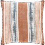 Surya Zendaya Dark Blue Pillow Shell With Polyester Insert 20"H X 20"W