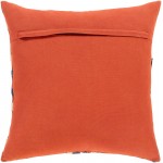 Surya Zulu Brick Red Pillow Shell With Polyester Insert 18"H X 18"W