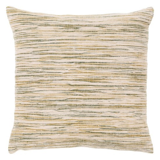 Surya Zuma Pillow Shell With Down Insert 18"H X 18"W - Beige, Olive