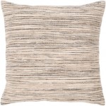 Surya Zuma Beige Pillow Shell With Polyester Insert 18"H X 18"W