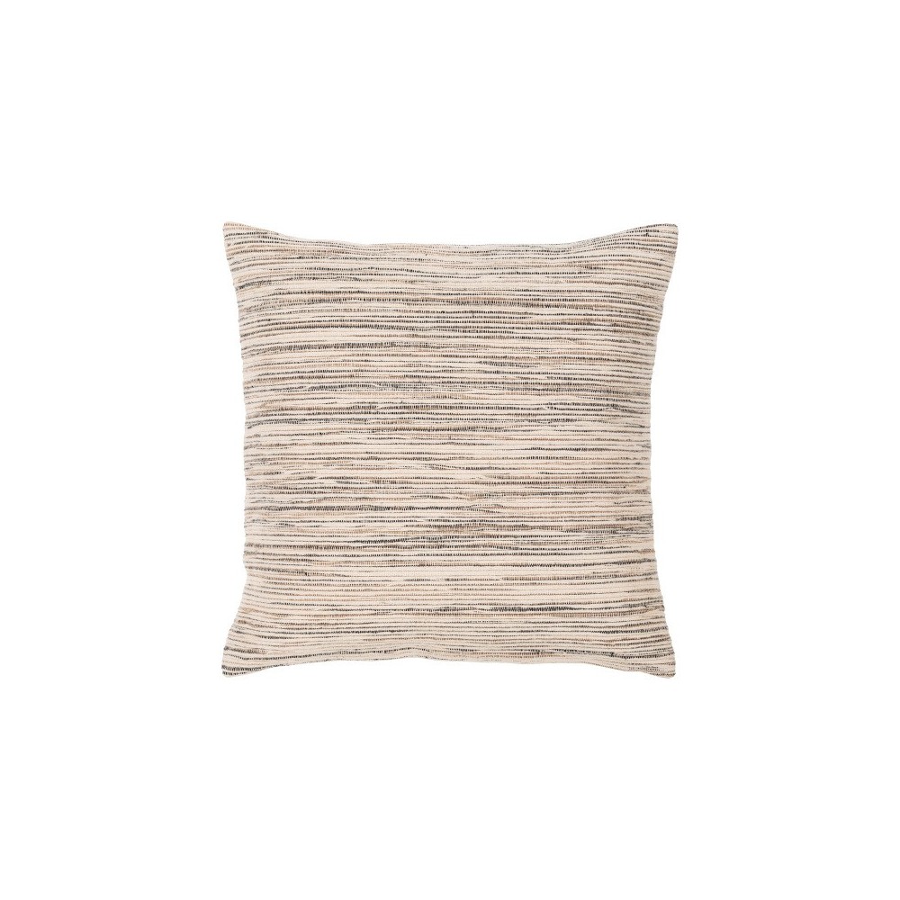 Surya Zuma Beige Pillow Shell With Polyester Insert 18"H X 18"W