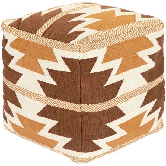 Surya Andrea Cream Pouf 18"H X 18"W X 18"D