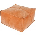 Surya Cotton Velvet Camel Pouf 13"H X 24"W X 24"D