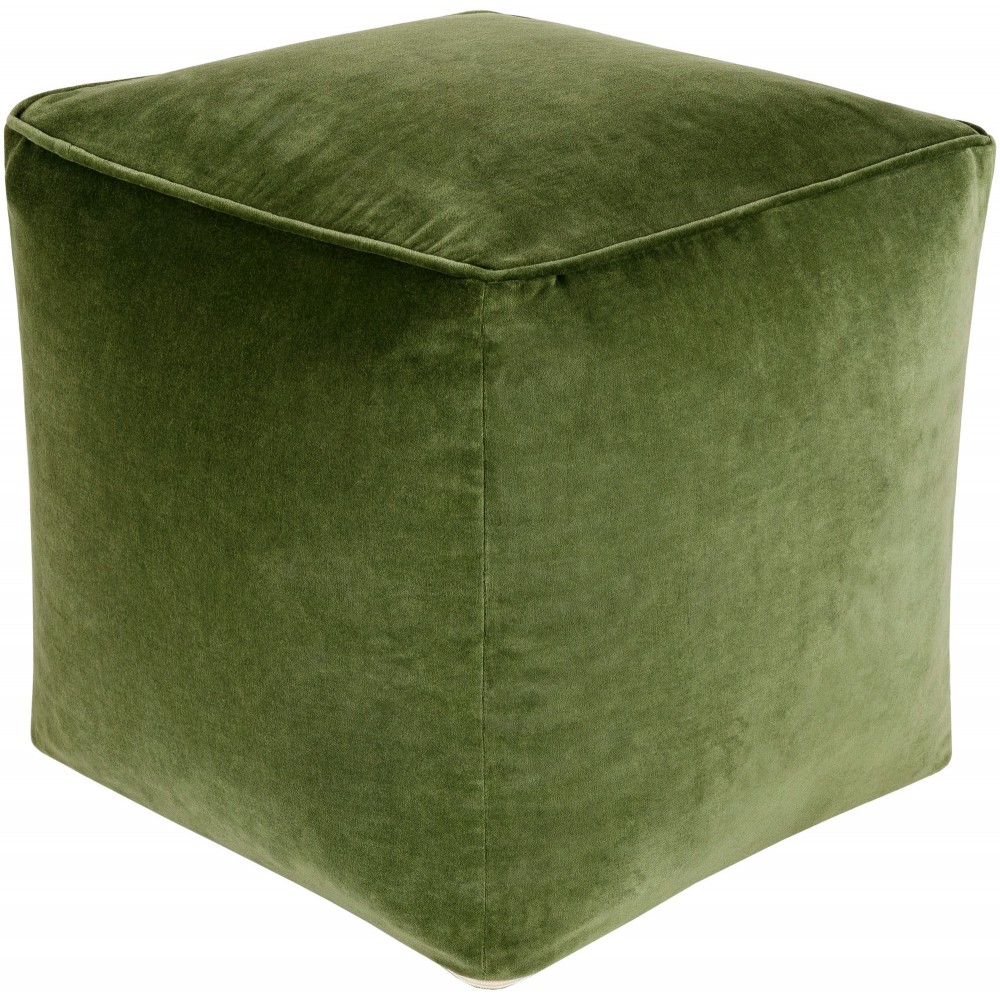 Surya Cotton Velvet Cvpf-018 Pouf 16"H X 16"W X 16"D