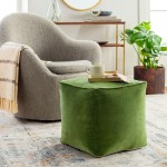 Surya Cotton Velvet Cvpf-018 Pouf 16"H X 16"W X 16"D