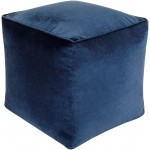 Surya Cotton Velvet Cvpf-019 Pouf 16"H X 16"W X 16"D