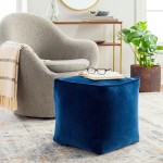 Surya Cotton Velvet Cvpf-019 Pouf 16"H X 16"W X 16"D