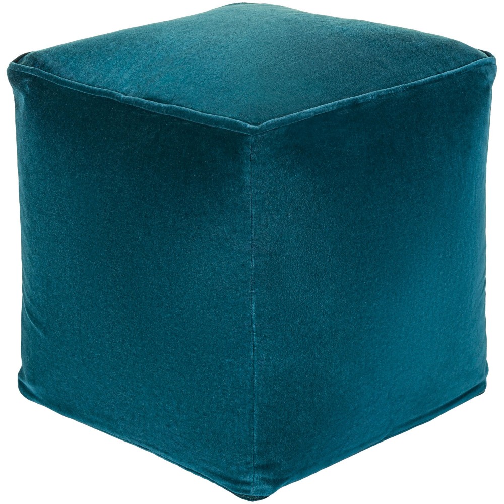 Surya Cotton Velvet Cvpf-021 Pouf 16"H X 16"W X 16"D