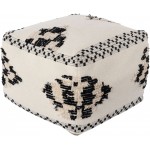 Surya Edwina Light Beige Pouf 14"H X 20"W X 20"D